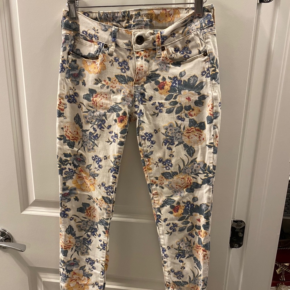 Floral jeans